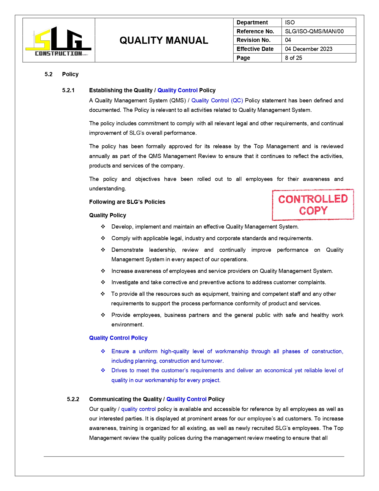 QMS Manual Page 10